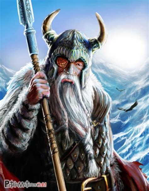 Imagen Del Antiguo Dios Nordico Odin Asgard Vikingos Y