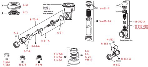 sloan valve royal flush valve repair parts