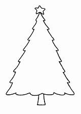 Christmas Outline Coloring Pages Trees Color sketch template