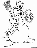 Colorare Natale Snowmen Frosty sketch template