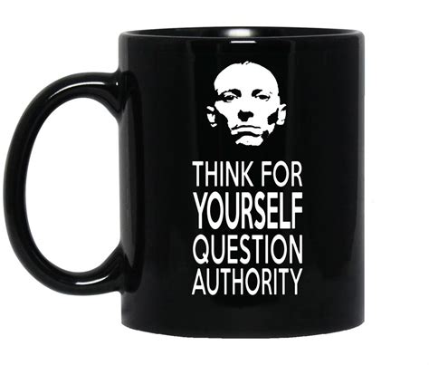 think for yourself question authority mug black