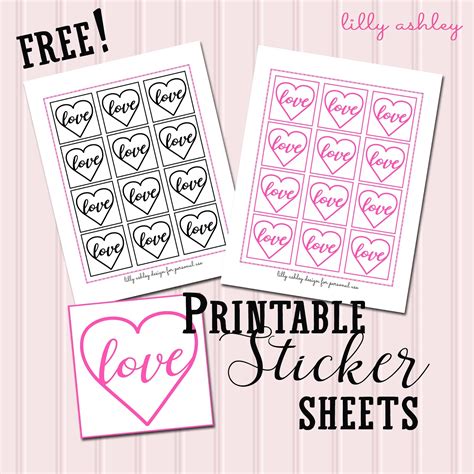 lilly ashley diy gift bags   printable sticker sheets