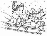 Coloring Pages December Christmas Holidays Sledding Printable Holiday Kids Colouring Occasions Special Cute Coloriage Comments Color Hiver sketch template