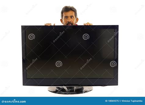 crazy tv stock image image  hold smile happiness