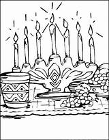 Coloring Pages Kwanzaa December Holiday Kids Sheets Printable Holidays Printables sketch template
