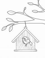 Birdhouse sketch template