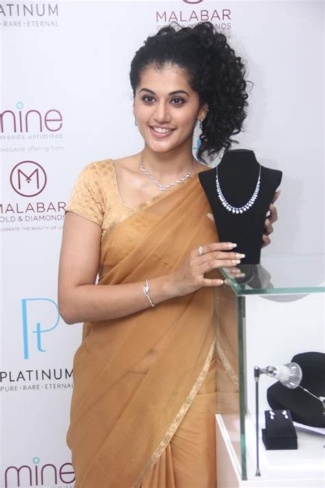 actress taapsee launches malabar gold platinum collection