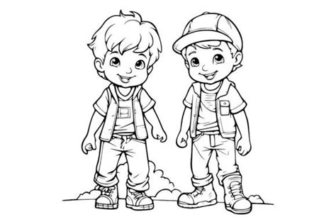 boys coloring page  kids graphic  mycreativelife creative
