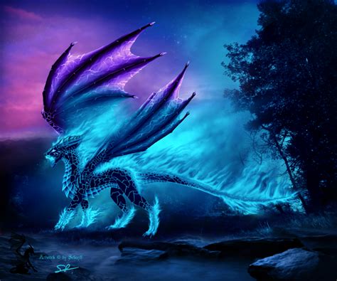blue fire  selianth  deviantart mythical creatures art mythical