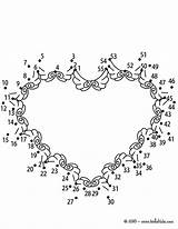 Heart Wreath Points Dots Connect Print Pages Relier Jeu Dot Wedding Coeurs Moyen Hellokids Printable Kids Activities sketch template