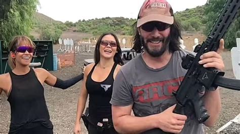 keanu reeves real life john wick skills in incredible gun range video