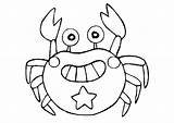Crab Coloring Pages Kids Printable Cartoon Crabs Print Clipart Colouring Color Drawing Animals Cute Exoskeleton Realistic Crustacean Creature Delicious Getdrawings sketch template