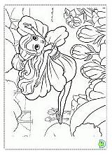Coloring Thumbelina Barbie Dinokids Pages Coloringbarbie sketch template