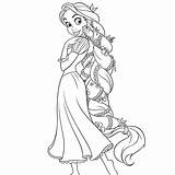 Princess Rapunzel Tresse Tangled Raiponce Visiter sketch template