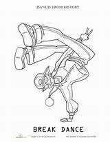 Danse Breakdancer Dancing Worksheet Worksheets Moderne sketch template