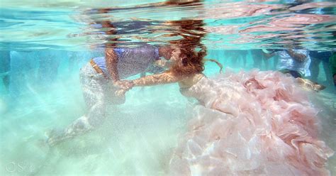 Mermaid Underwater Destination Wedding In Ocean