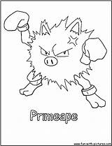 Primeape sketch template