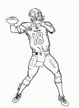 Coloring Pages Football Broncos Manning Denver Peyton Bronco Printable Logo Sheets Print Bowl Super Eli Colouring Nfl Ford Color Drawing sketch template