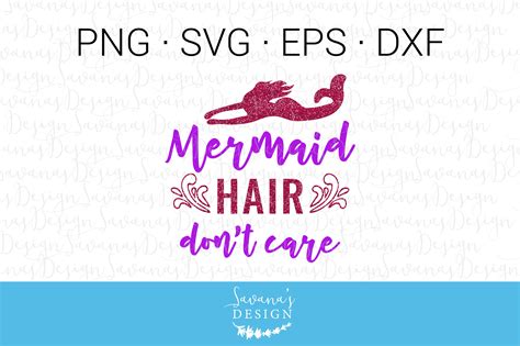 mermaid hair dont care svg illustrations ~ creative market