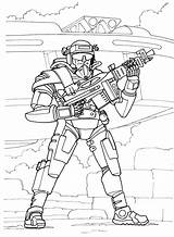 Coloring Future Pages Soldier Wars Futuristic sketch template
