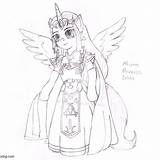 Alicorn Pegasus sketch template
