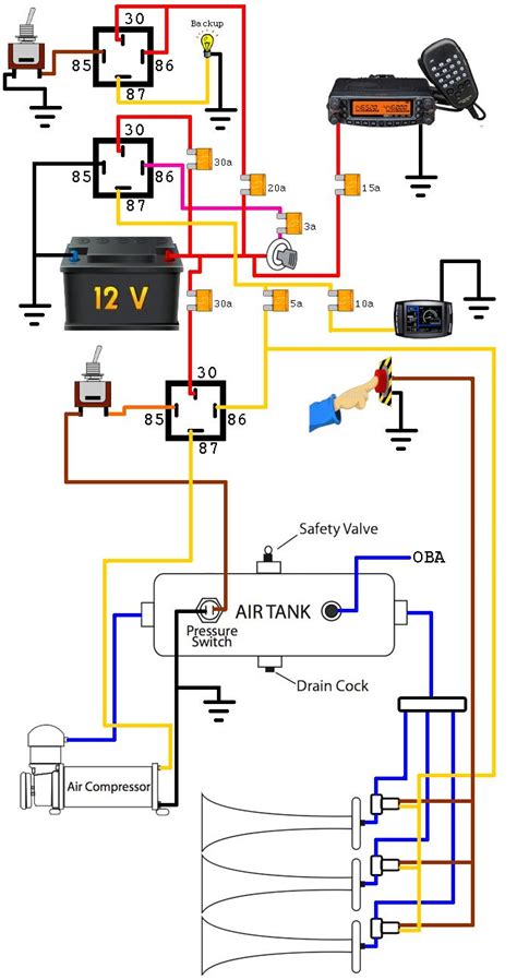 viair air horn wiring diagram  idea