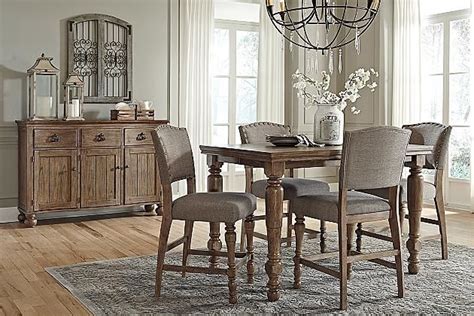 grayish brown tanshire counter height dining room table view 5 diningroom dining room server