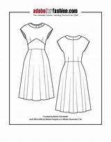 Flats Technical Dress Fashion Adobe Choose Board sketch template