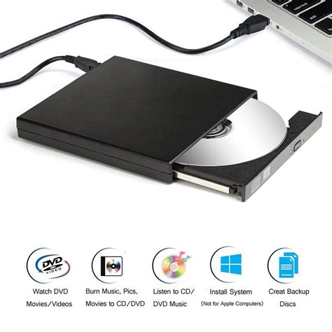 cd dvd drive slim protable external cd rw  laptop notebook pc desktop   ebay