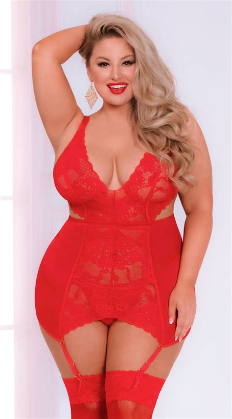 queen womens plus size vivacious red lace chemise set 840091700775 ebay