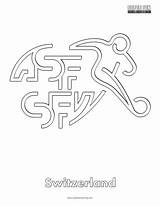 Switzerland Football Coloring sketch template
