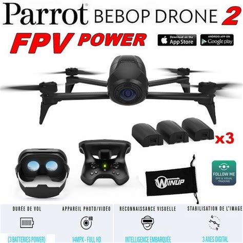 parrot bebop  power pack fpv  batteries etui cdiscount jeux jouets
