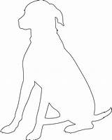 Silhouettes Dog Sitting Silhouette Outline Vector Drawing Svg sketch template