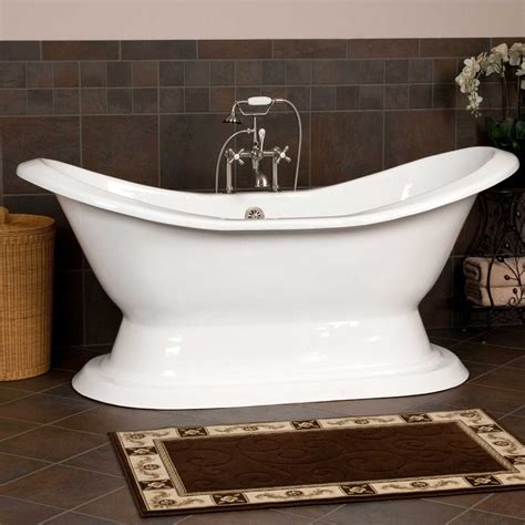 cardena cast iron double slipper pedestal tub bathtubs bathroom