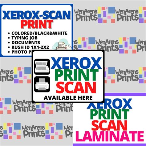 xerox print scan   laminated pvc waterproof sticker sign
