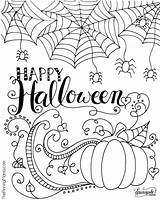 Halloween Coloring Pages Adults Kids Printable Happy Sheets sketch template