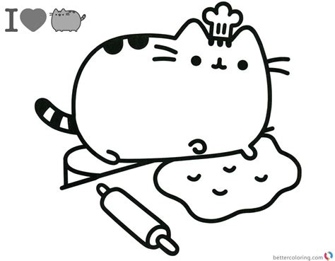 pusheen bunny coloring pages