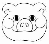 Masks Mascaras Pigs sketch template