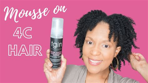 new tgin rose water curl defining mousse on 4c hair youtube