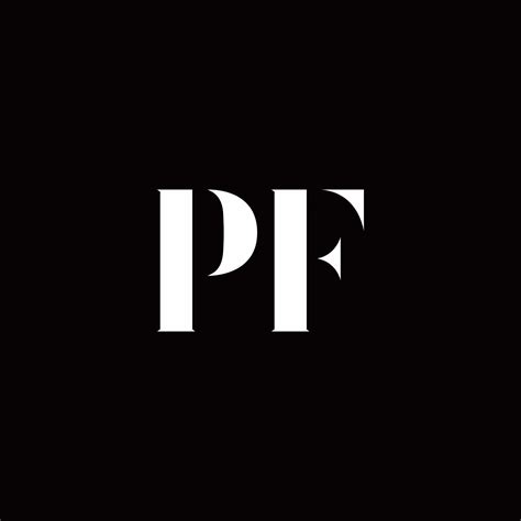 pf logo letter initial logo designs template  vector art  vecteezy