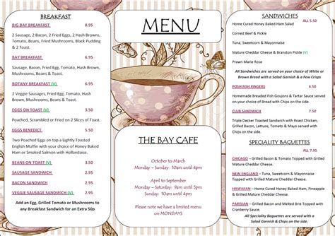 bay cafe menu