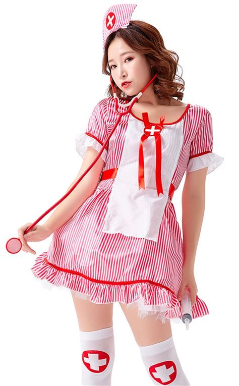 cosplay sexy naughty pink nurse halloween costume