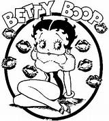 Betty Boop Coloring Pages Kissing Color Printable Kids Children Desicomments Adult Funny Kiss Coloriages Stress Cartoon Entries Justcolor sketch template