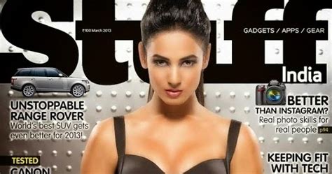 blog on bollybabes sonal chauhan on cover of stuff magazine