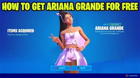How To Get Ariana Grande Skin For Free In Fortnite Youtube