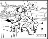 Octavia Wheel Bearing Skoda Suspension Housing Mk2 Rear Arm Front Drive Trailing Manuals Workshop Unscrew Shaft Arrows Screws Hold sketch template