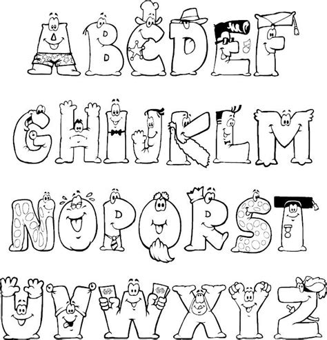 alphabet coloring pages alfabeto  colorir letras rabiscadas