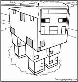 Minecraft Mooshroom Coloring Pages Online Color Printable Coloringpagesonly sketch template