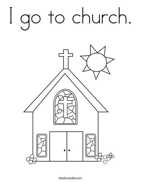 church coloring page twisty noodle sunday school activities