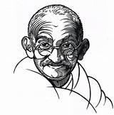 Gandhi Mahatma Drawing Pencil Clipartmag sketch template
